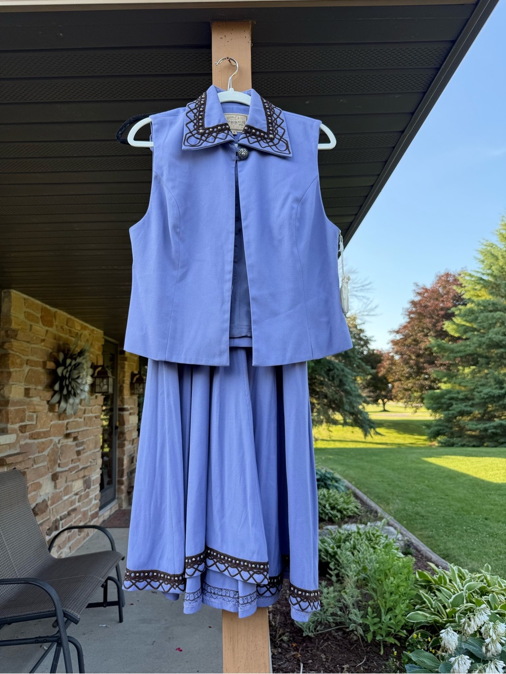 NWT Double D Ranchwear Lavender Vest & Skirt Set